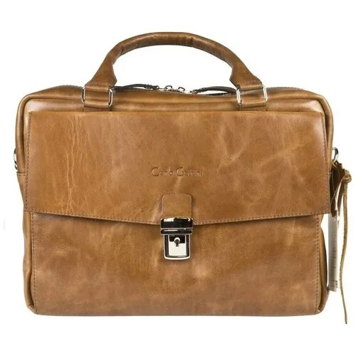 Мужская кожаная сумка для ноутбука Carlo Gattini Terrazzo cognac 1031-03