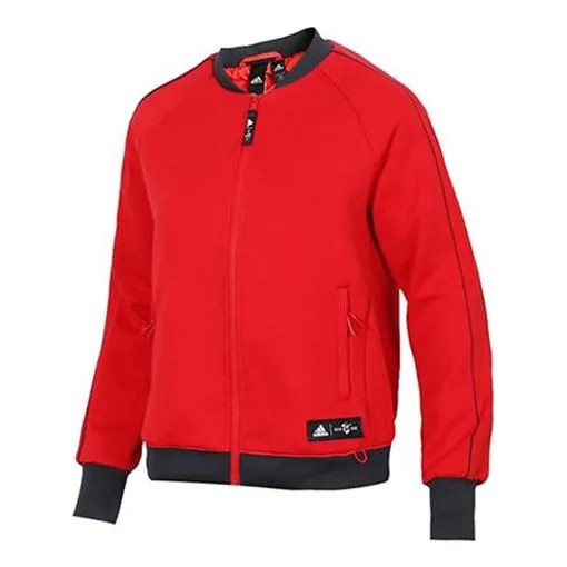 Толстовка (WMNS) adidas CNY JKT KN Bomb Contrasting Colors Athleisure Casual Sports Jacket Red, красный