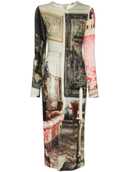 Vivienne Westwood платье Boulle с графичным принтом, зеленый