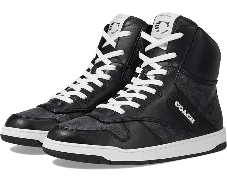 Кроссовки COACH C202 Signature High-Top Sneaker, серый