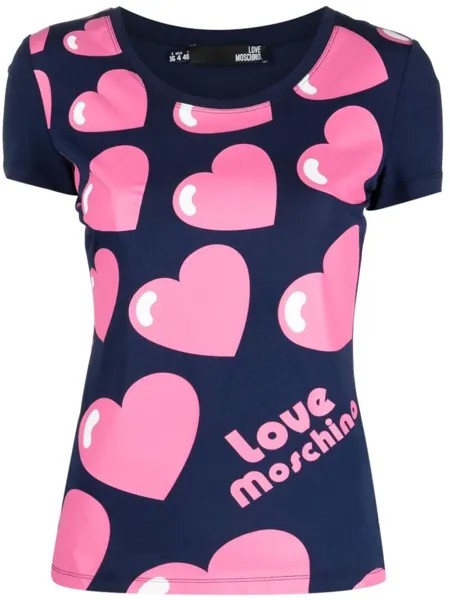 Love Moschino футболка с принтом, синий