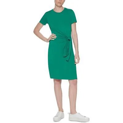 Женское зеленое трикотажное мини-платье-футболка с короткими рукавами Calvin Klein 6 BHFO 9337