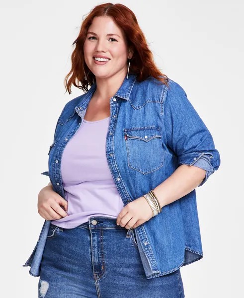 Модная рубашка из хлопка в стиле вестерн больших размеров Levi's