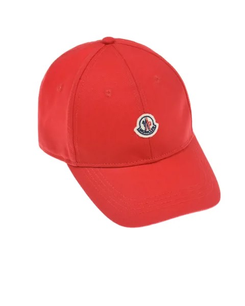 Красная бейсболка с лого Moncler детская
