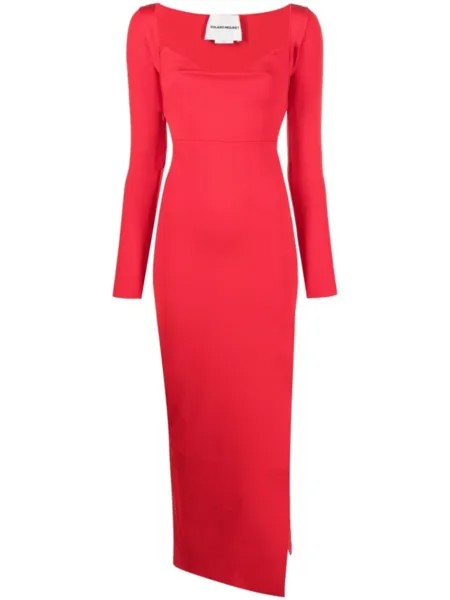 Roland Mouret платье макси Cady с длинными рукавами, красный
