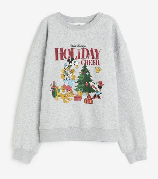 Свитшот H&M Mickey Mouse with Motif, серый