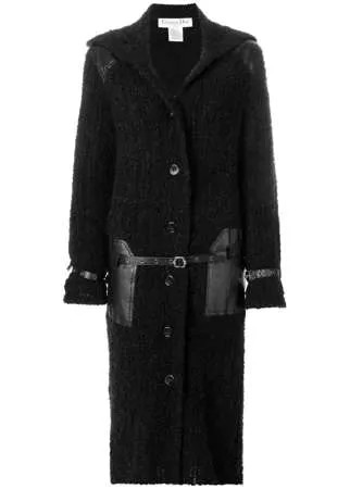 Christian Dior длинное пальто с поясом на талии