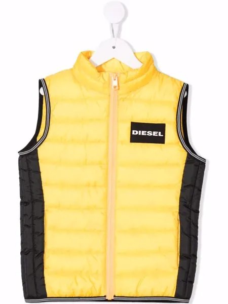 Diesel Kids дутый жилет Jaros с нашивкой-логотипом