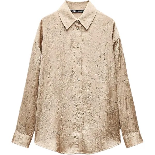Рубашка женская, средний цвет Camel Zara
