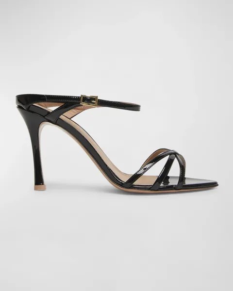 Сандалии Yuna с лакированной пряжкой Malone Souliers, цвет Black