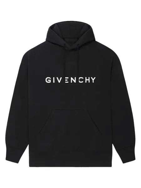 Худи узкого кроя GIVENCHY Archetype из флиса Givenchy, черный