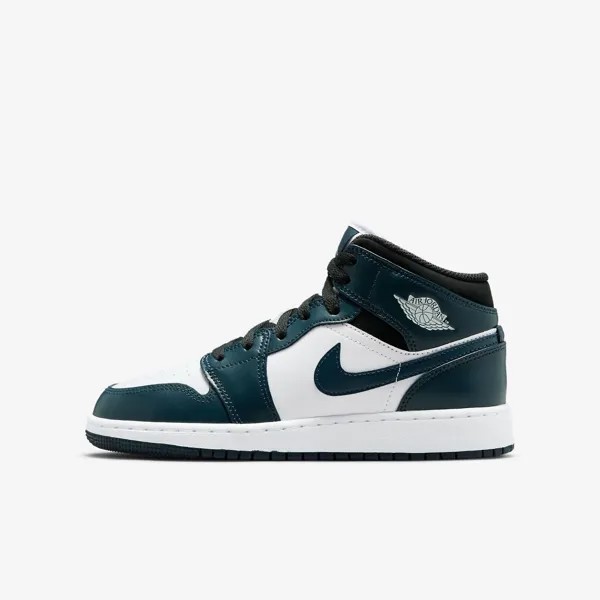 Кроссовки Nike Air Jordan 1 Mid Dark Teal GS 554725-411