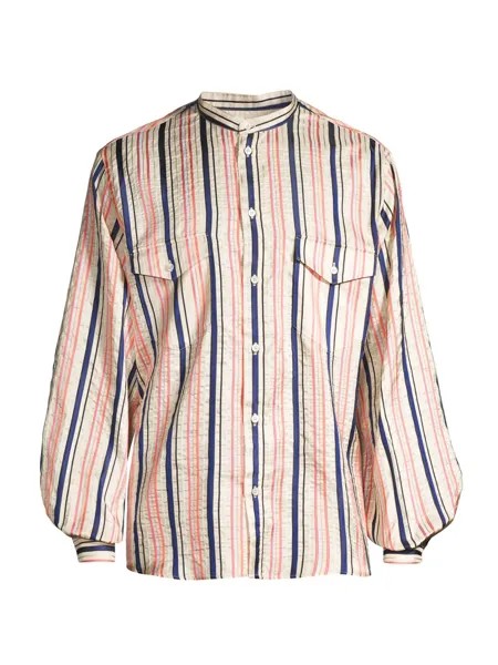 Полосатая шелковая рубашка Bally, разноцветный