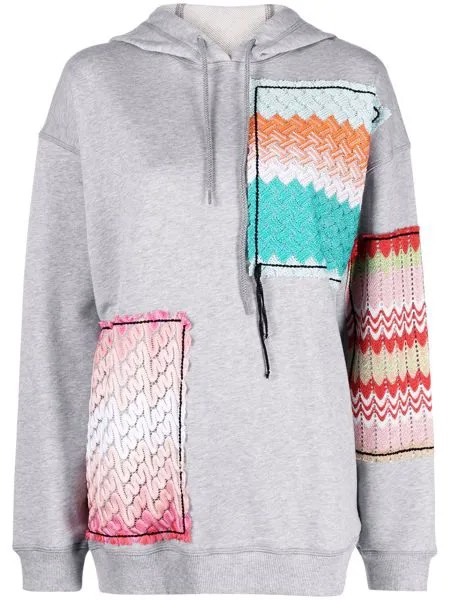 M Missoni худи в технике пэчворк с кулиской