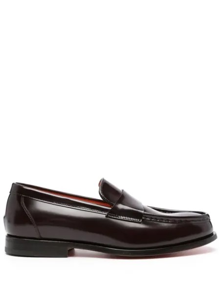 Santoni лоферы Laife с закругленным носком, фиолетовый