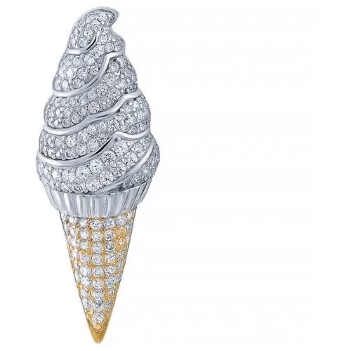 Брошь ELEMENT47, серебро, 925 проба