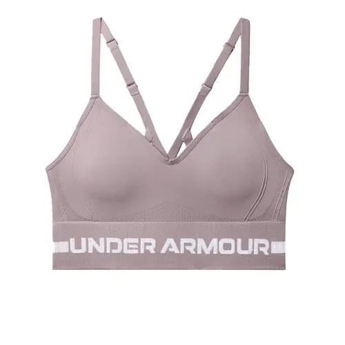 Топ спортивный Under Armour Seamless Low Long Bra, размер S, пудровый