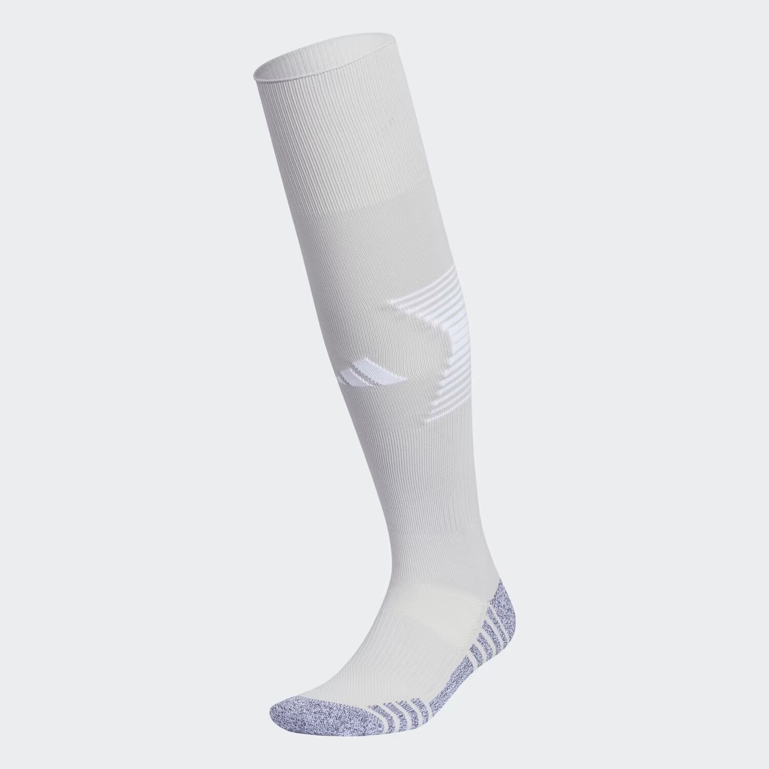 Носки Team Speed ​​4 Soccer выше икры Adidas, цвет Light Grey/White