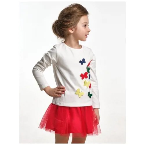 Лонгслив Mini Maxi, хлопок, размер 122, белый