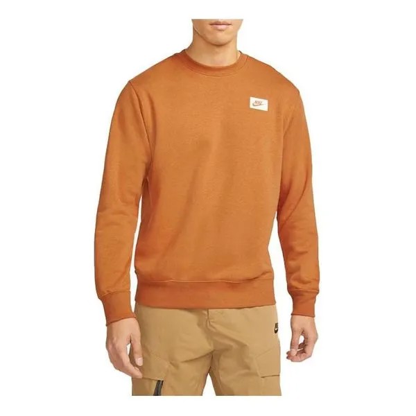 Толстовка Nike NSW Club Crew Warm Core Sweatshirt 'Orange', оранжевый