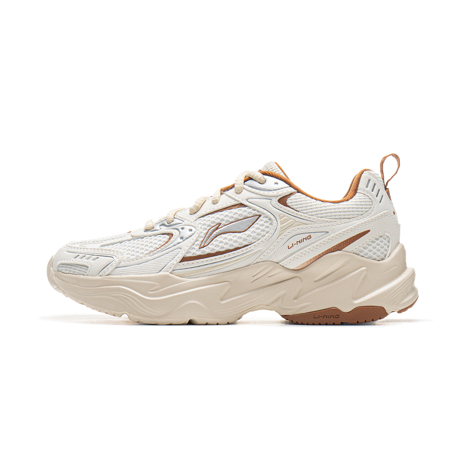 Кроссовки LINING Meteor 2K Lifestyle Shoes Women's Low-top Earth Strata S23/Wonder White F21/Earth Strata S23, цвет Earth Strata S23/Wonder White F21/Earth Strata S23