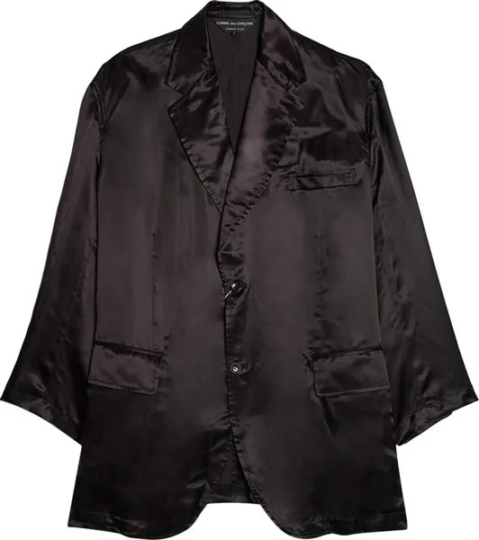 Пальто Comme des Garçons Homme Plus Cupra Satin Garment Print Coat 'Black', черный