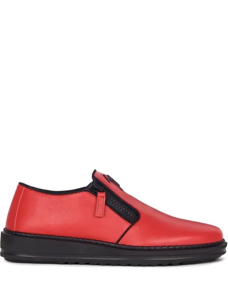 Giuseppe Zanotti слипоны с молниями, красный