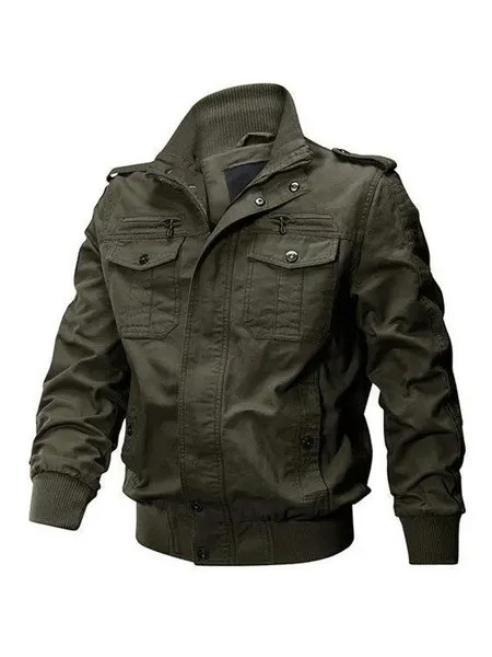 Milanoo Men\'s Jacket Zipper Polyester Modern