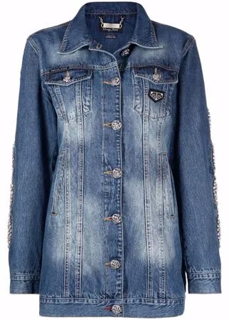 Philipp Plein джинсовая куртка с кристаллами