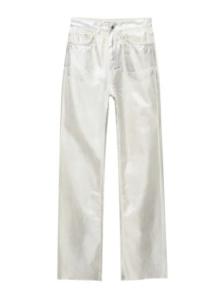 Свободные брюки Pull&Bear, серебро