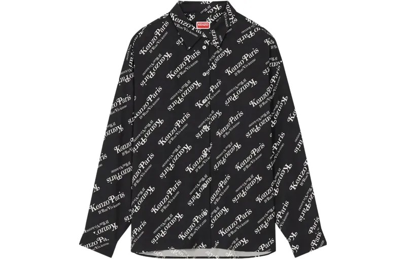 Рубашка женская черная Kenzo