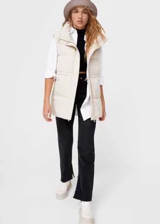 Stradivarius Стеганый Жилет Ванильный L