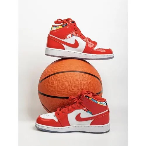 Кроссовки NIKE, размер 35.5 RU, белый, красный