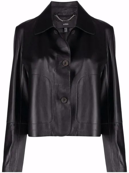 Arma button-up leather jacket