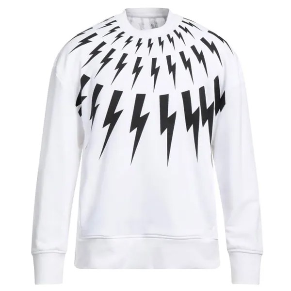 Толстовка размера плюс с логотипом Fair Isle Thunderbolt Neil Barrett, белый