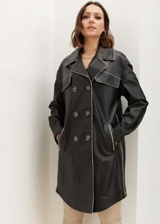 Кожаная куртка женская SARTORI DODICI 3694 черная 54 EU