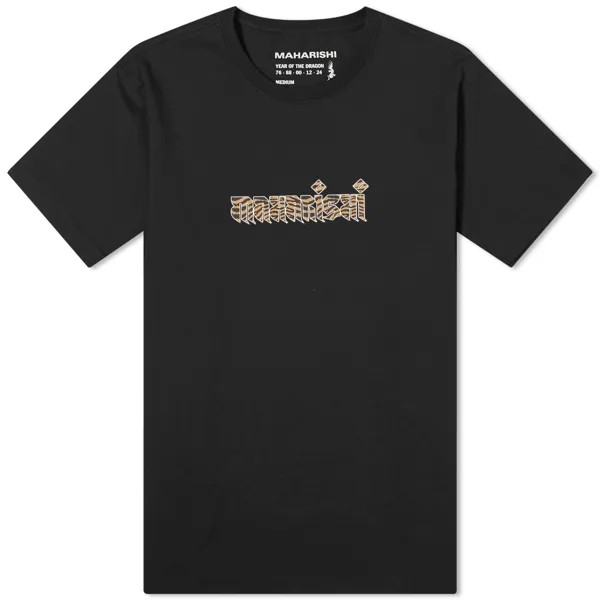 Футболка Maharishi Tiger Fur Calligraphy T-Shirt, черный