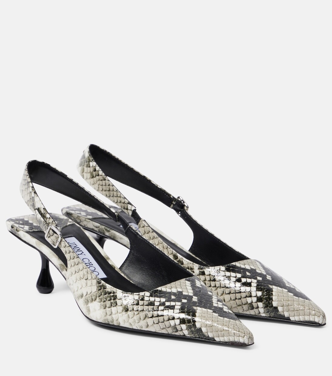 Туфли Amel 50 со змеиным эффектом и пяткой на пятке Jimmy Choo, мультиколор