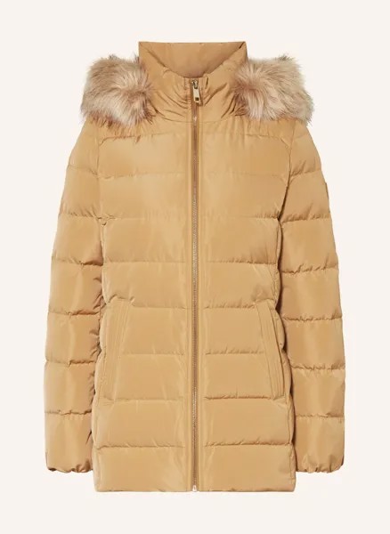 Пуховик Heritage Down Tyra с искусственным мехом Tommy Hilfiger, коричневый