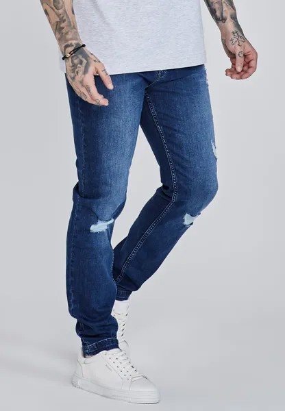 Джинсы узкого кроя SLIM FIT SIKSILK, синий
