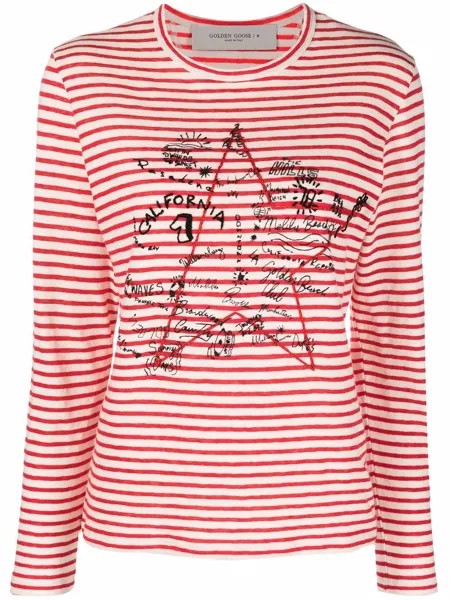 Golden Goose полосатая футболка с длинными рукавами