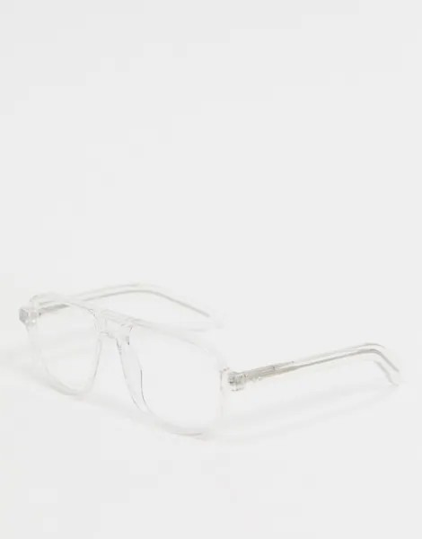 Квадратные очки с прозрачными стеклами Spitfire-Очистить