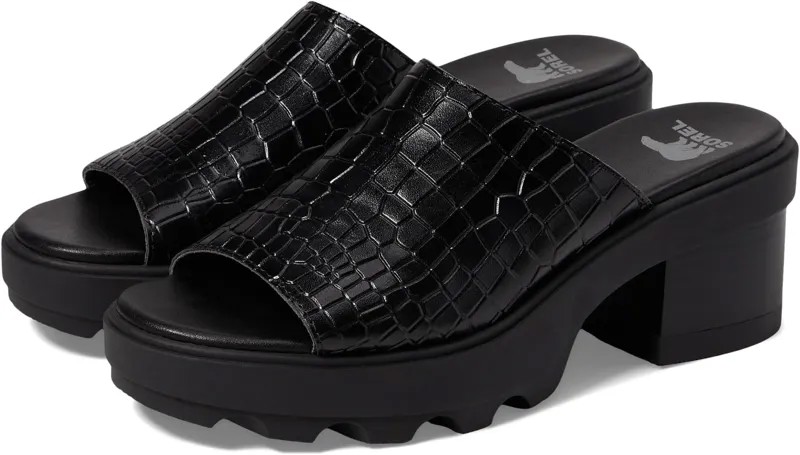 Сандалии SOREL Joanie Heel Slide, цвет Black/Black