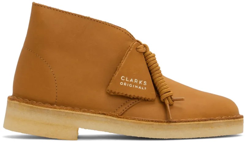 Желтовато-коричневые ботинки пустыни Clarks Originals