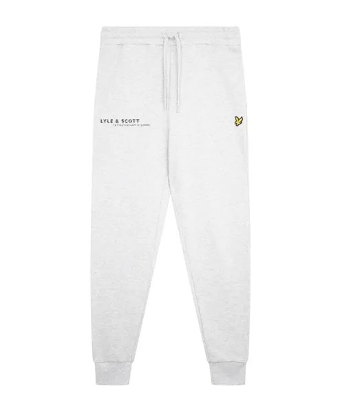 Узкие спортивные штаны с принтом Lyle & Scott, серый