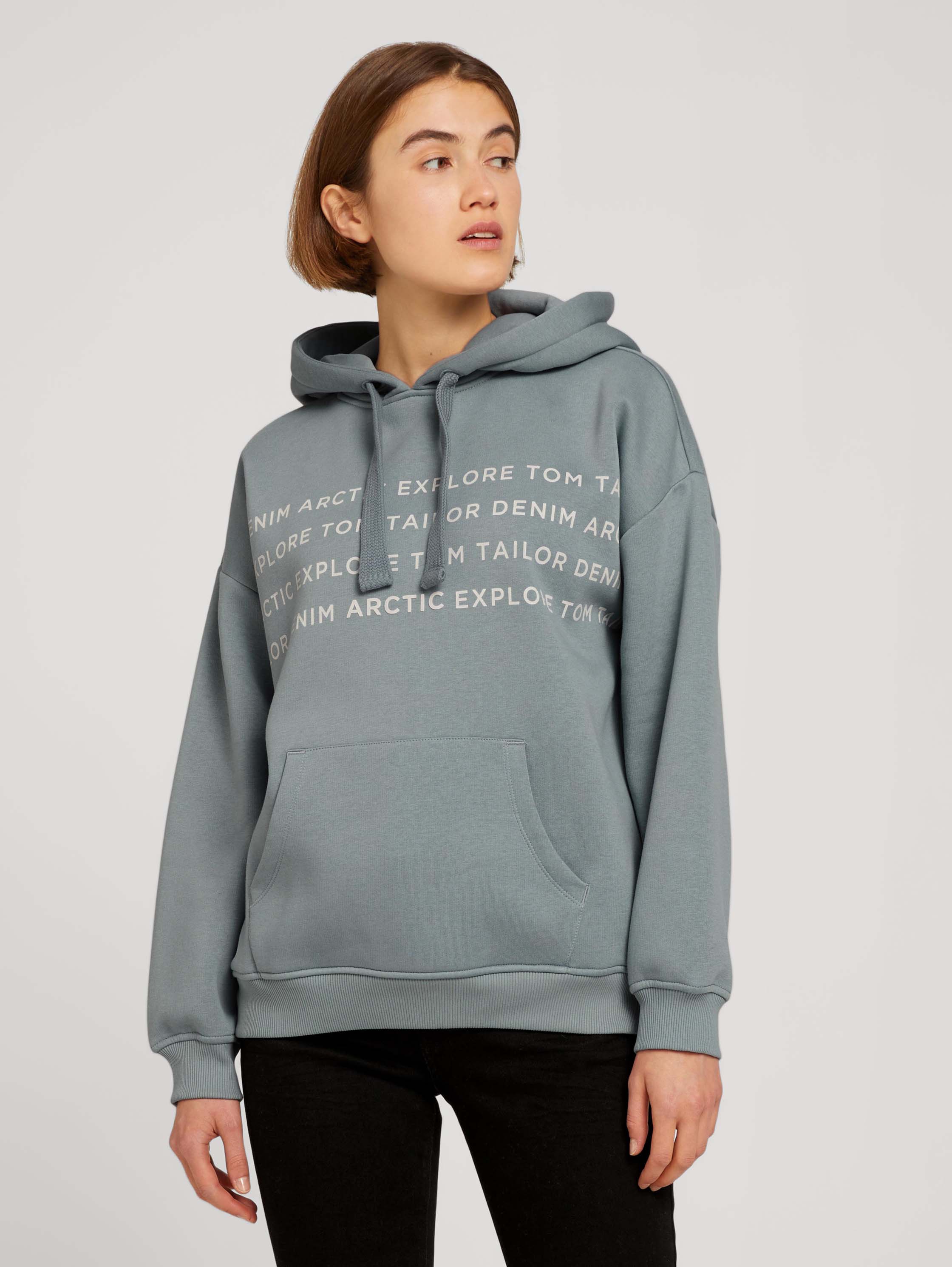 Худи женское TOM TAILOR 1029147 зеленое L