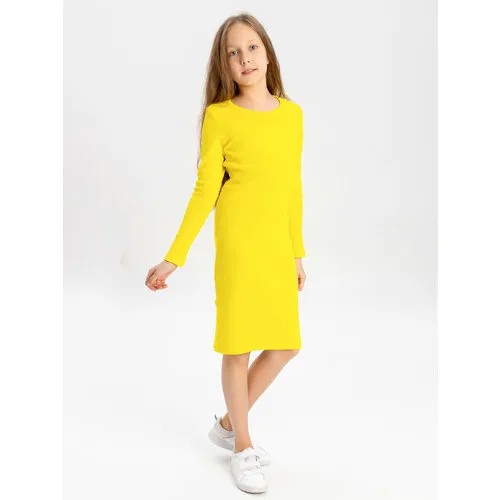 Платье КотМарКот, размер 128, желтый