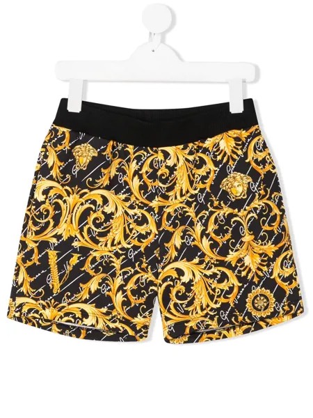 Versace Kids шорты с принтом Baroque