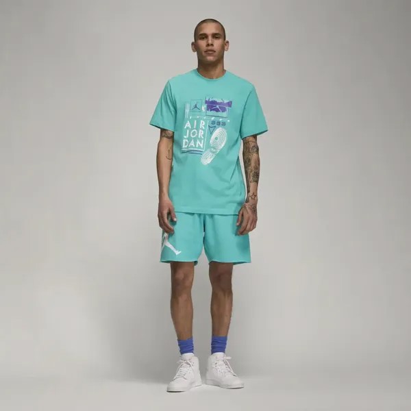 Футболка Air Jordan Retro Tee Teal Grape Graphics Tee DM1424-392, мужские размеры