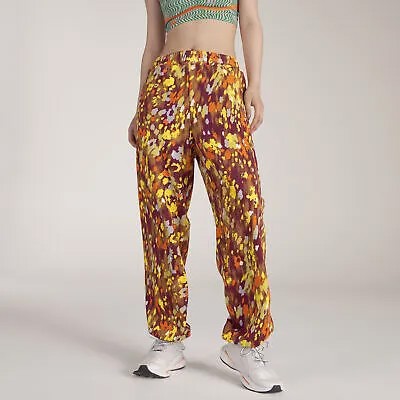 Женские тканые спортивные брюки с цветочным принтом adidas by Stella McCartney